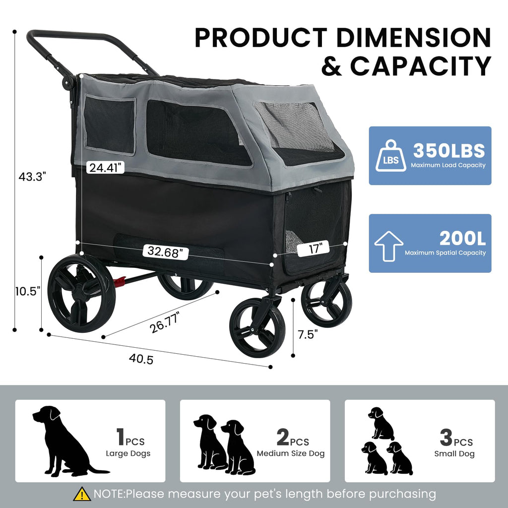 Large Foldable Dog Stroller A10576