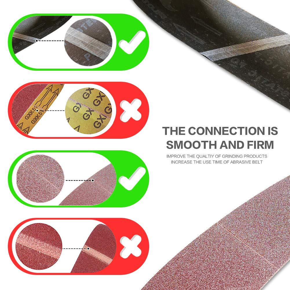 36 Inch 120 Grit Aluminum Oxide Sanding Belt 12 Pack H3691