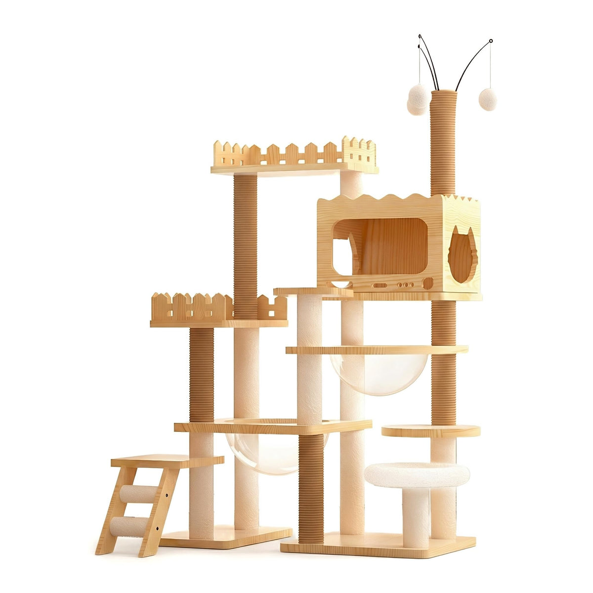 67" Cat Tree Tower with Clear Space Capsule R624133