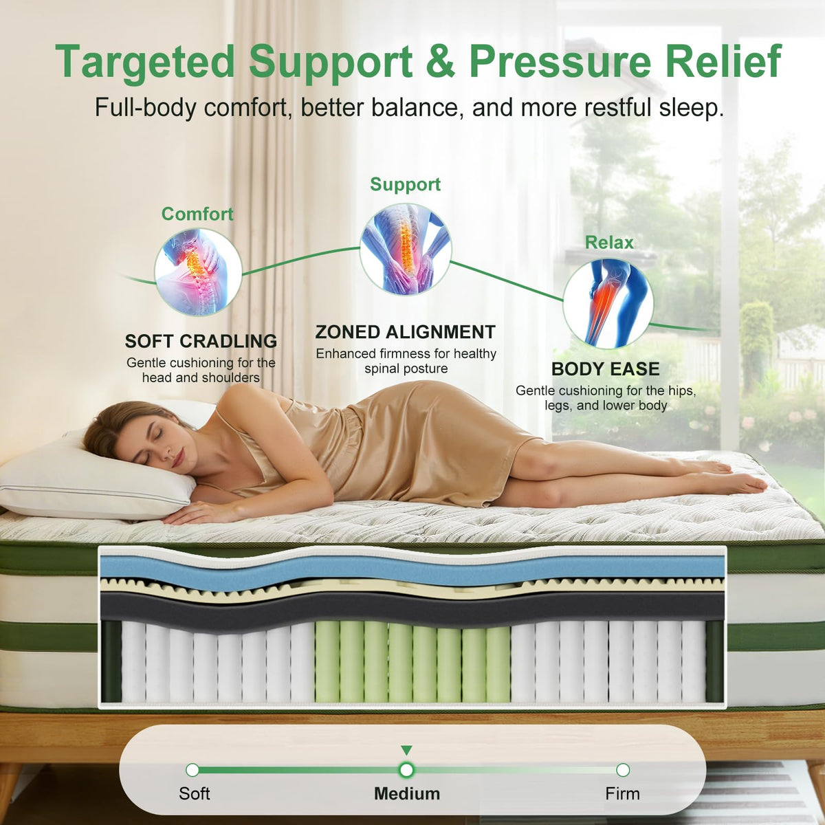 14 Inch Hybrid Memory Foam Full Size Mattress S327403