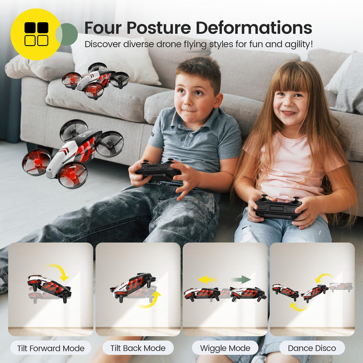 Mini Indoor RC Quadcopter with 3D Flip X438