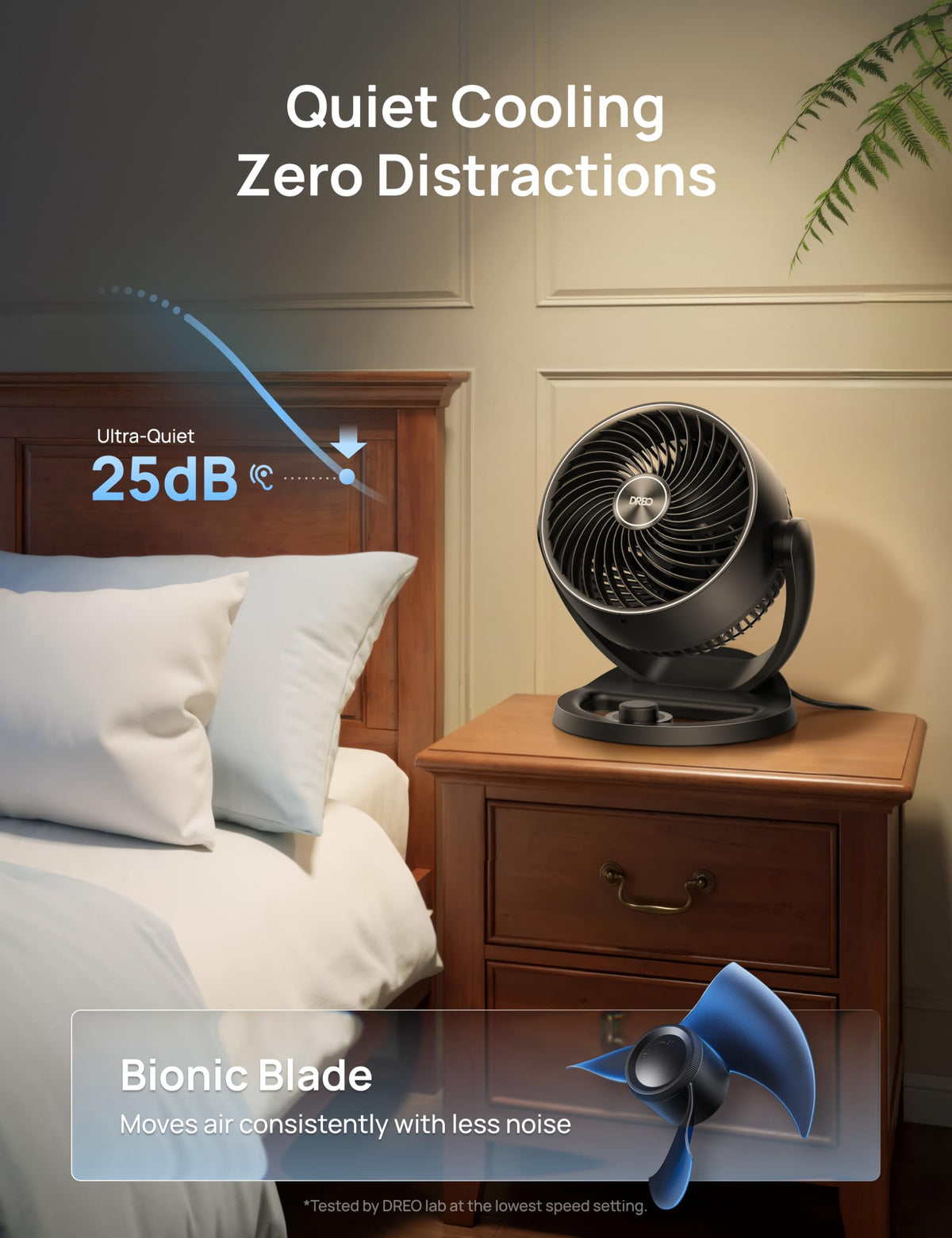 12 Inches 25db Quiet 3 Speeds Table Air Circulator Fan U99788