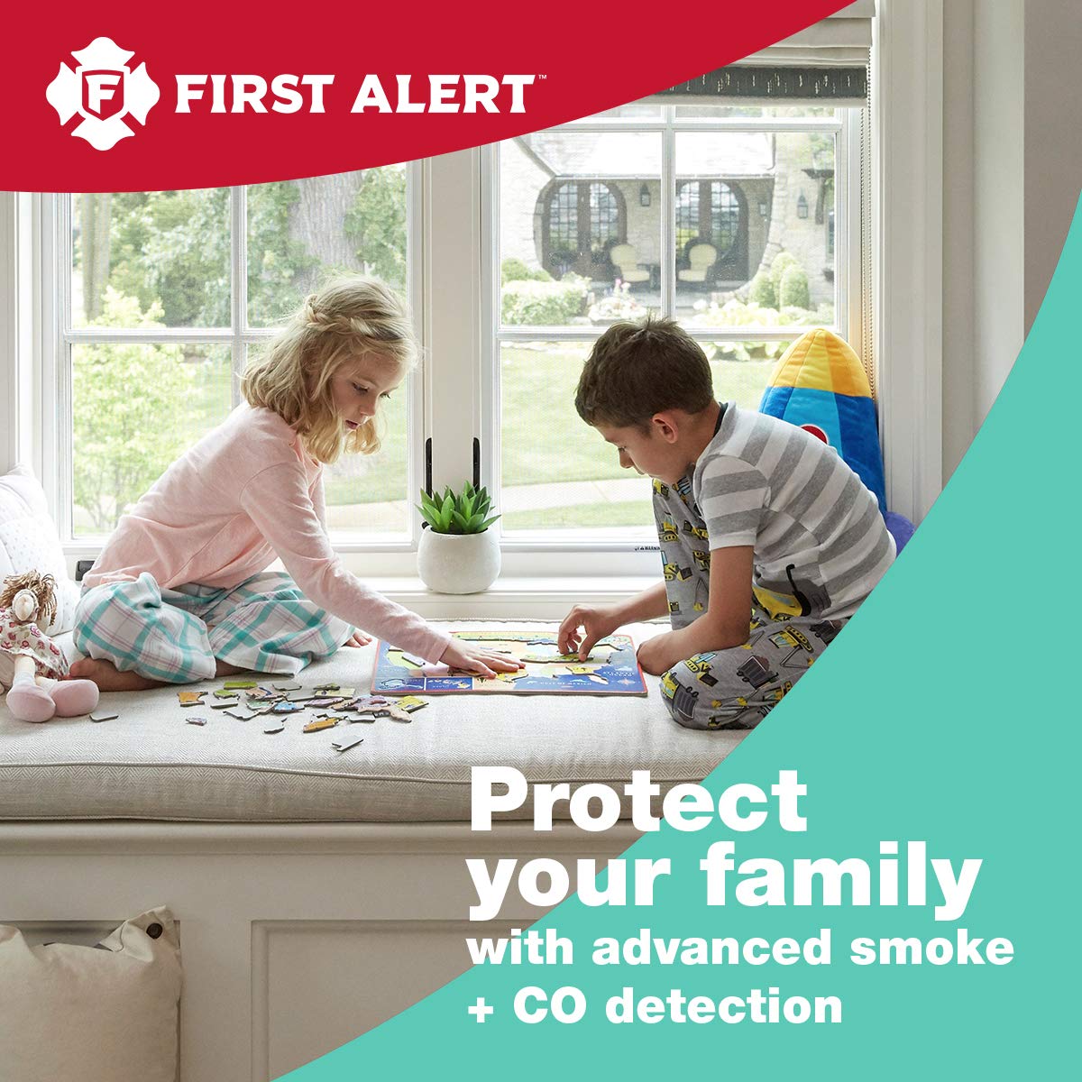 Hardwired Smoke and Carbon Monoxide Detector with Battery Backup, 3-Pack W747208