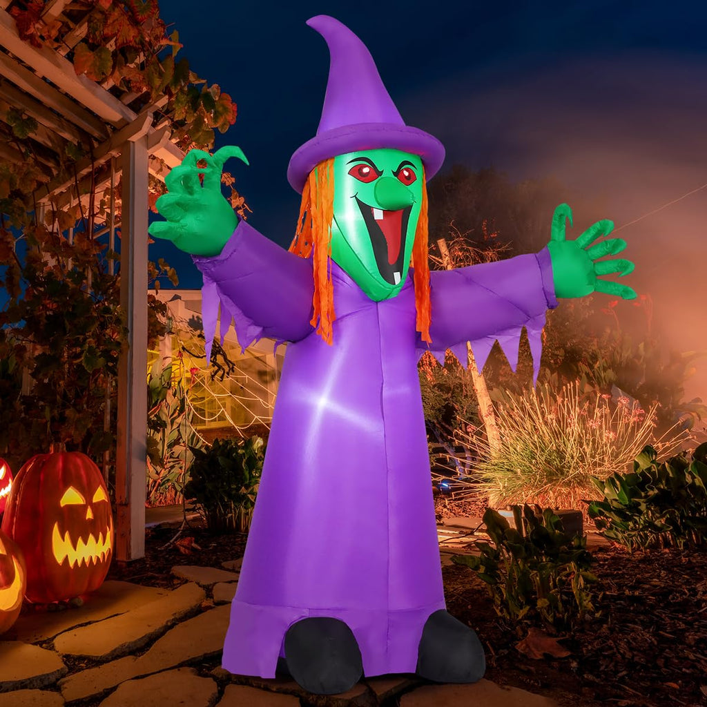 8FT Purple Halloween Inflatables with LEDs R9493