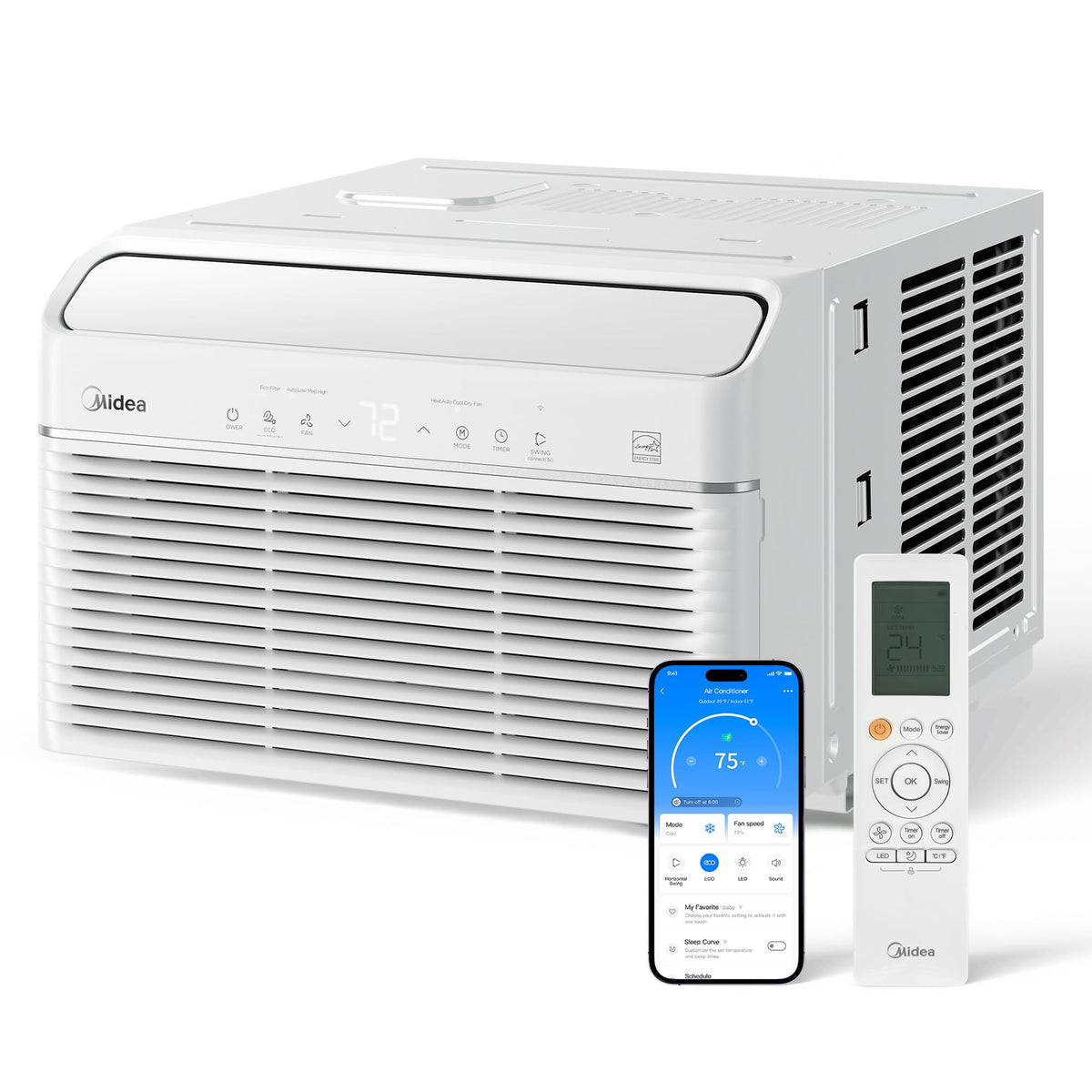12,000 BTU Smart Inverter Air Conditioner with Heat and Dehumidifier H175606