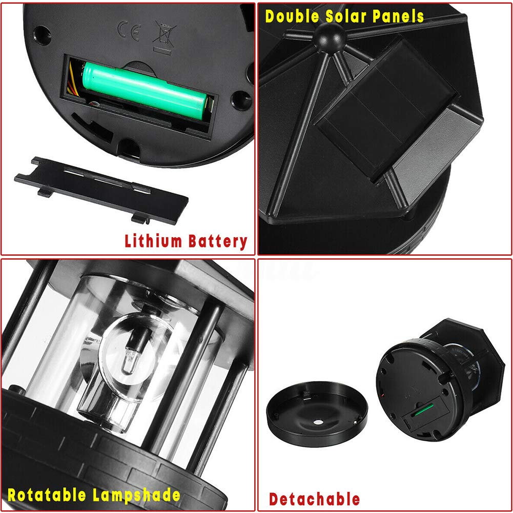 Solar Powered Rotatable LED Lighthouse F6886