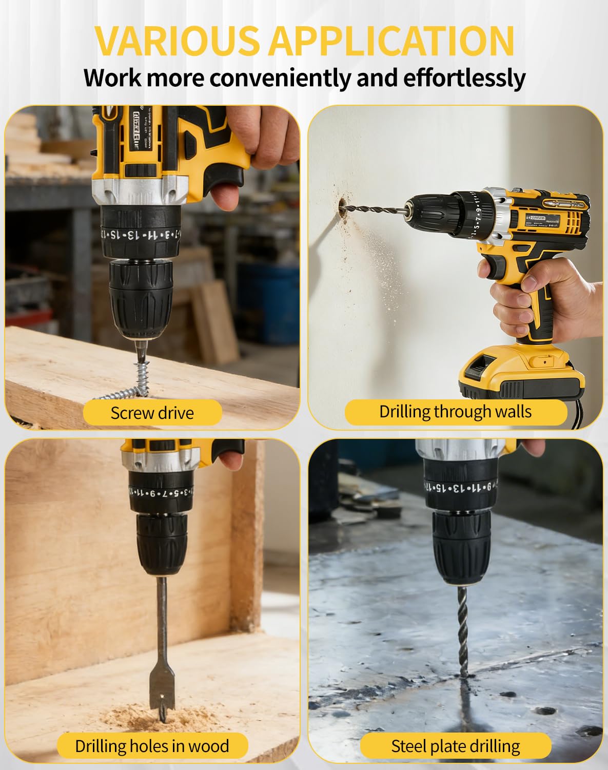 21V Cordless Drill Driver Kit with 2 Batteries & Charger R68494