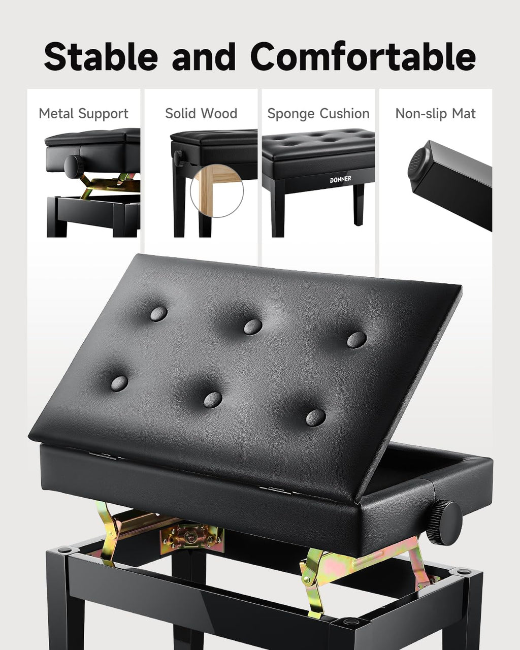 88-Key Weighted Action Digital Piano with Storage Bench M812108
