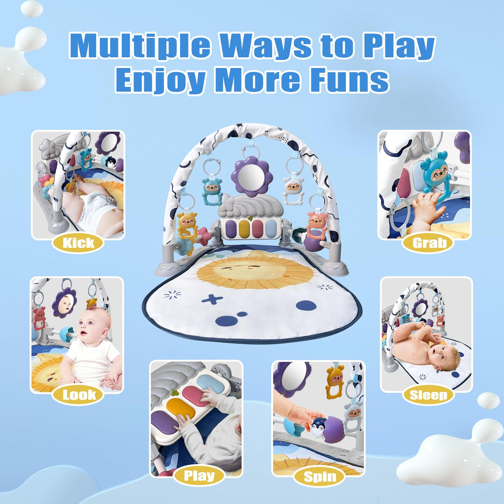Baby Play Gym Mat with Music and Light F5511