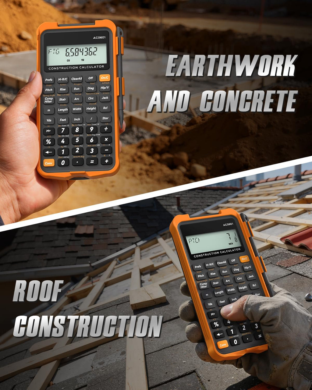 Construction Calculator with Writing Tablet P99343