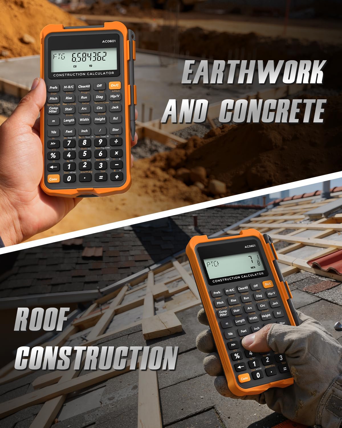 Construction Calculator with Writing Tablet P99343