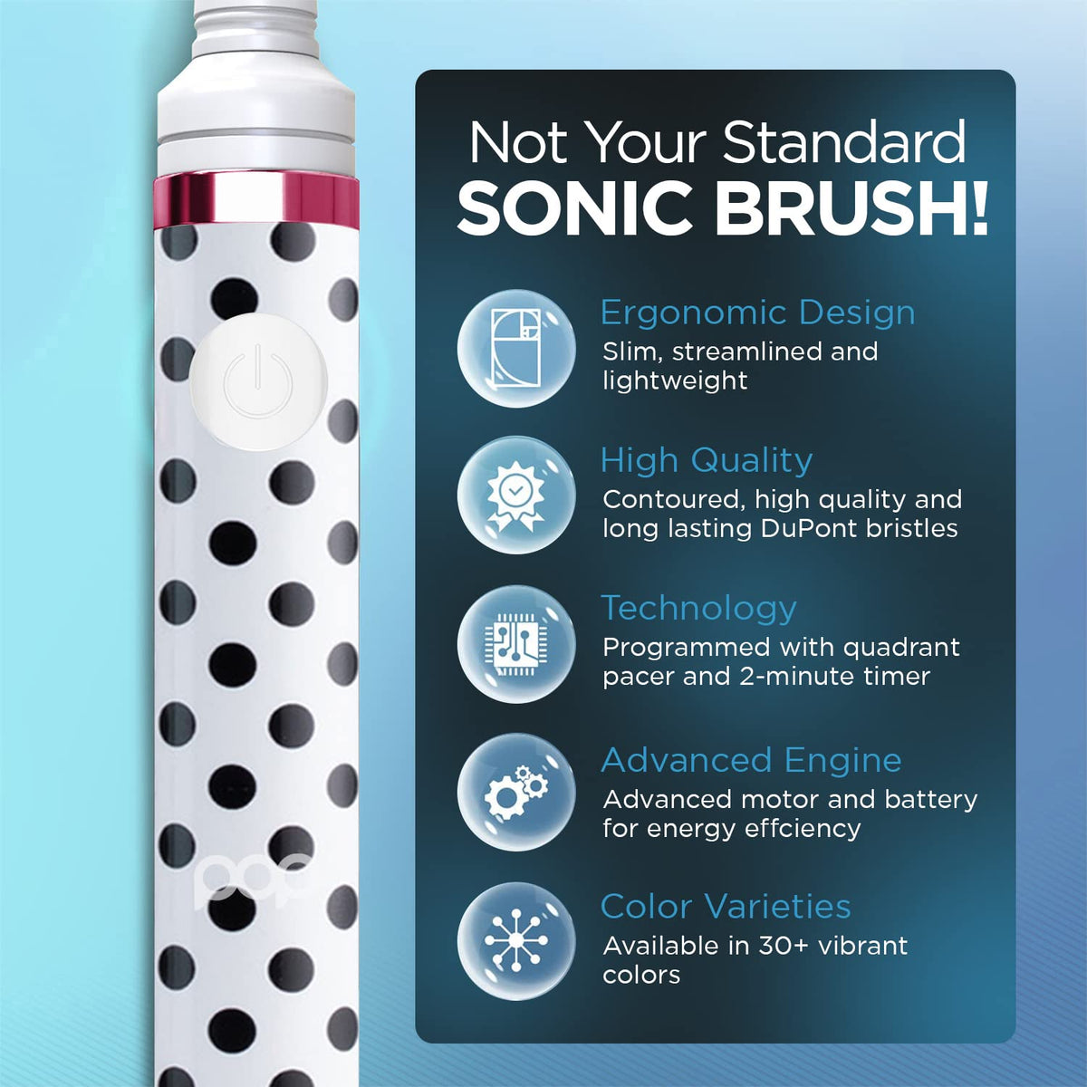Electric Toothbrush with 2 Replacement Heads Y46442