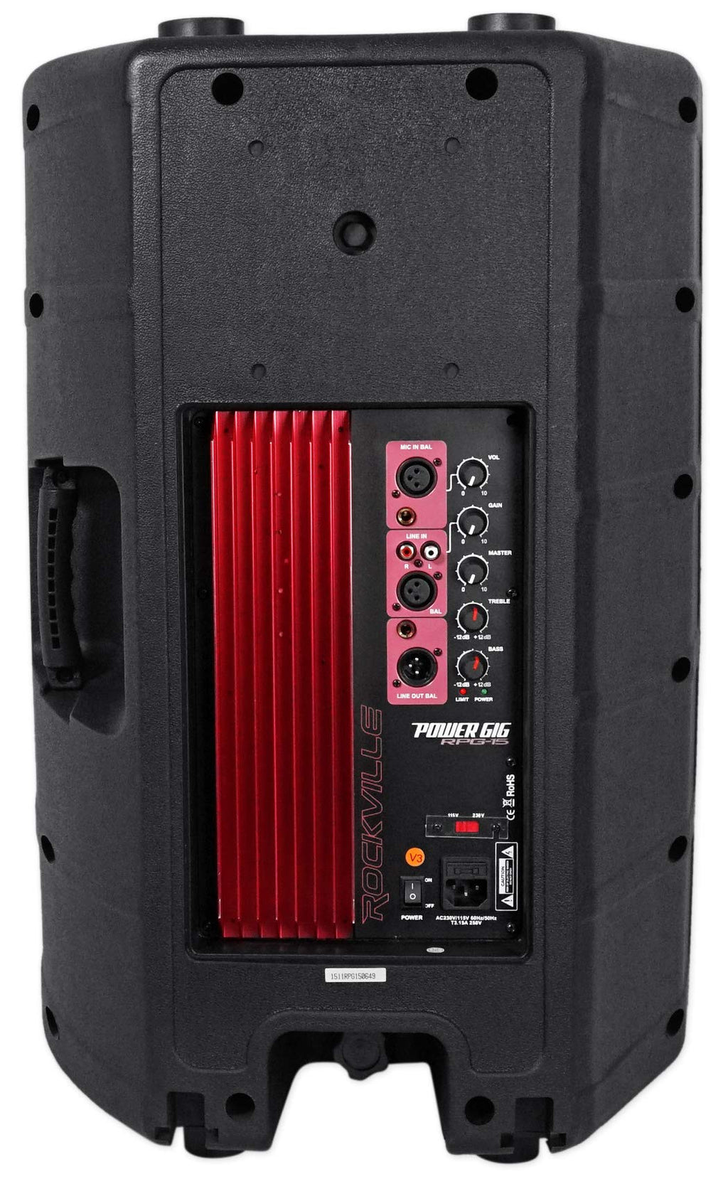 15" Powered PA Speakers 2-Pack with Mixer F55173