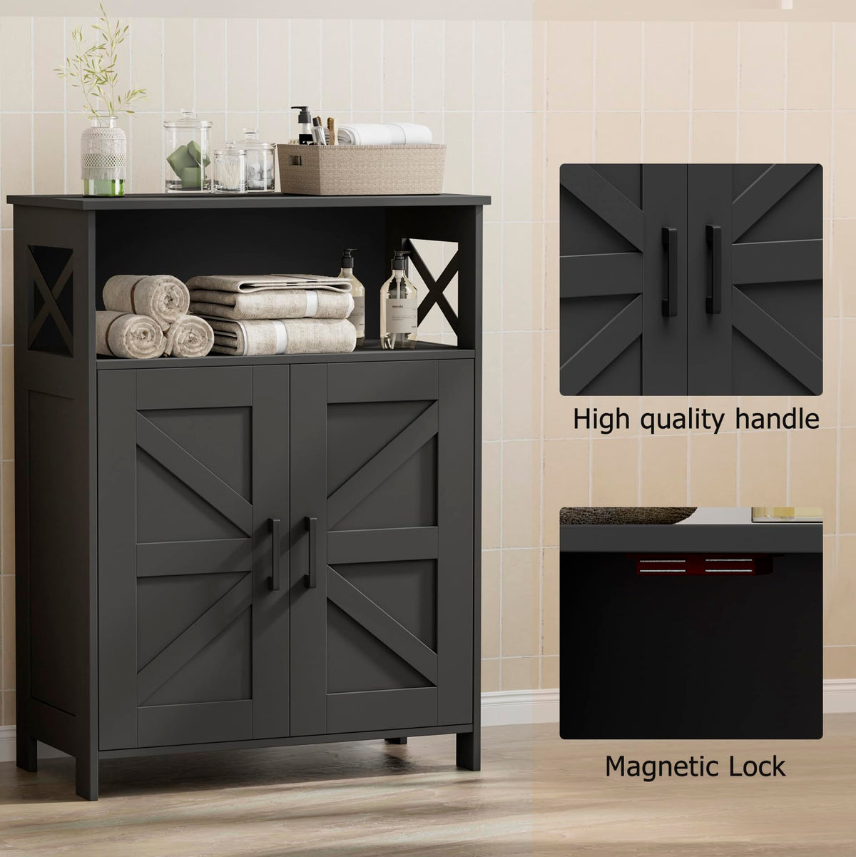 Bathroom Storage Cabinet with Doors W617