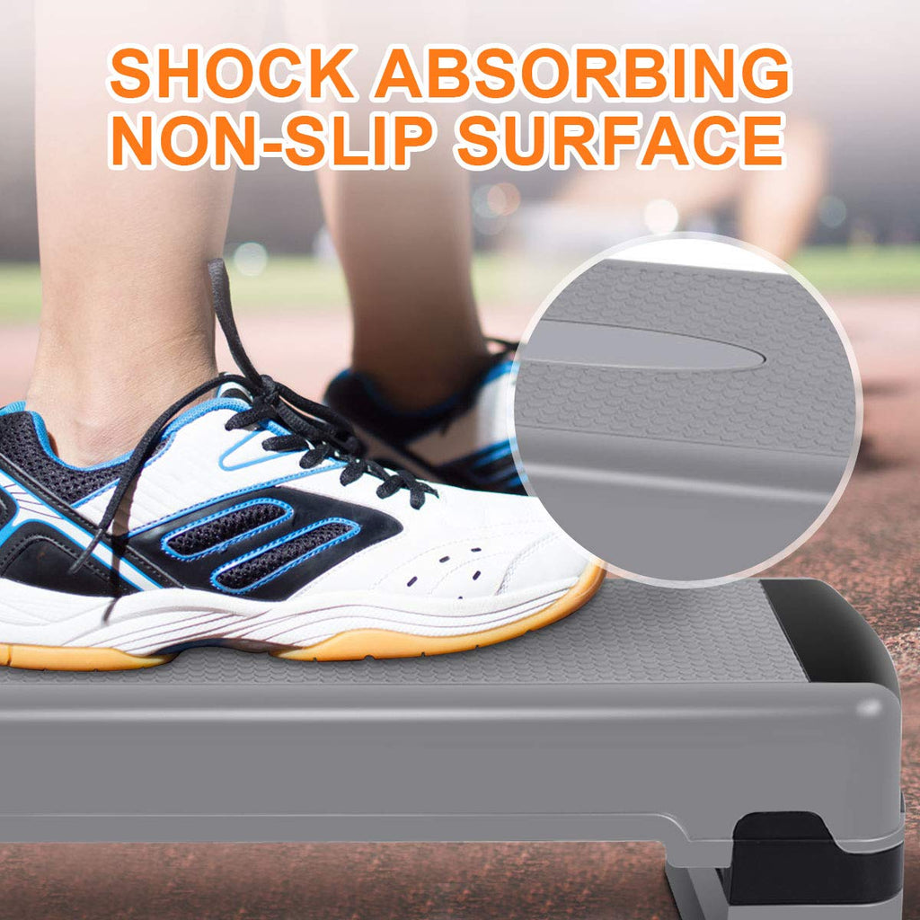 35" Height-Adjustable Non-Slip Aerobic Step Platform O2010
