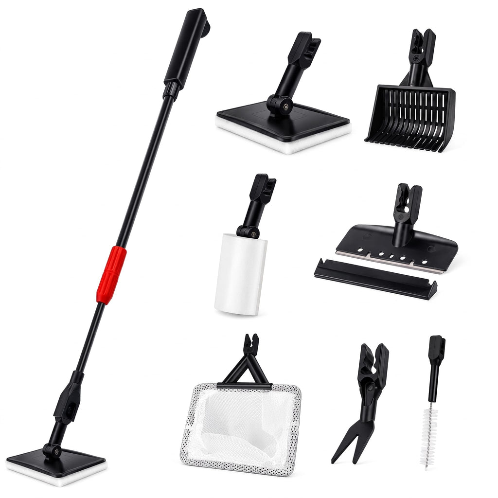 7 in 1 Aquarium Cleaning Kit with Adjustable Long Handle D37797