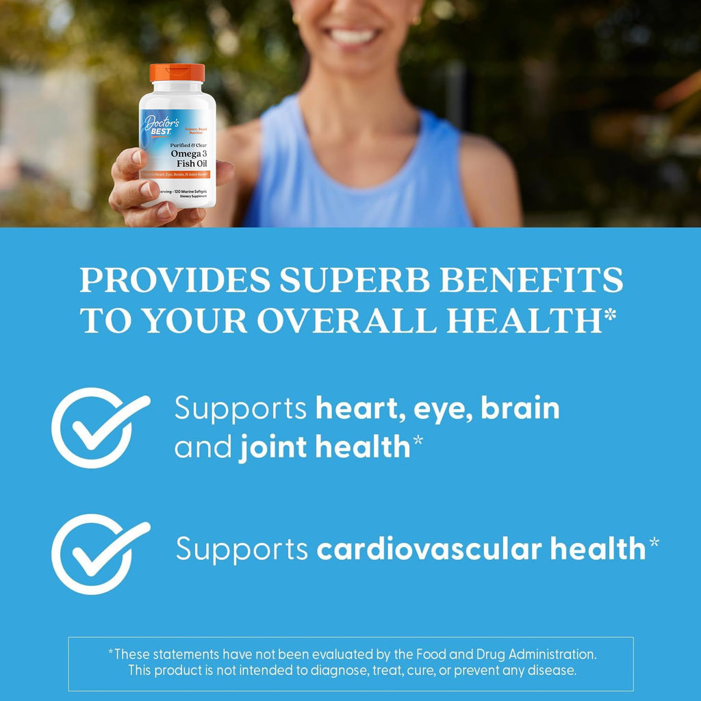 Omega 3 Fish Oil Supplement, Gluten Free, 120 Marine Softgels I596