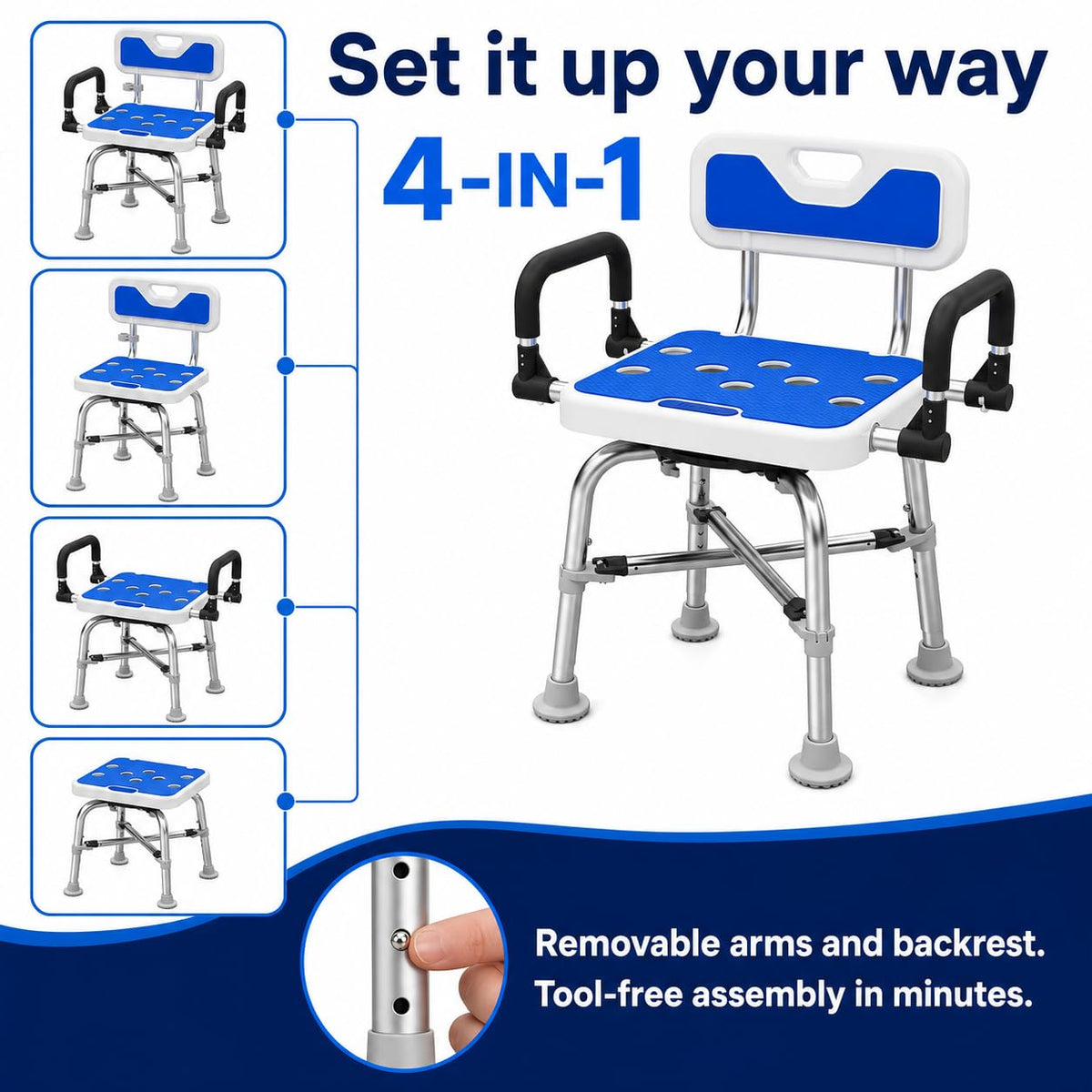 Heavy Duty Swivel Shower Chair I143