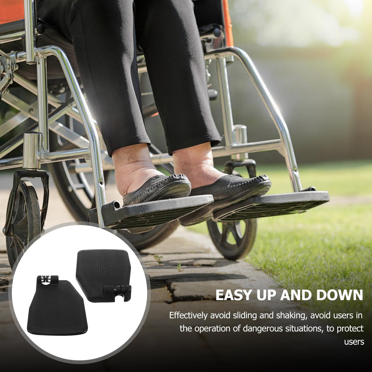 Heavy Duty Plastic Wheelchair Footrests O5627