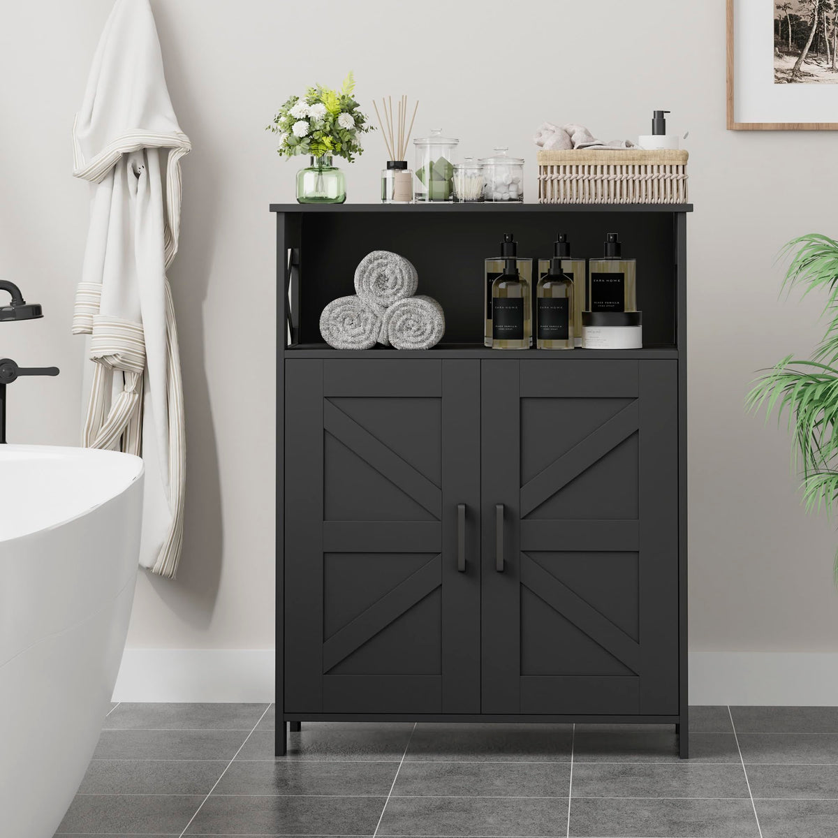 Bathroom Storage Cabinet with Doors W617