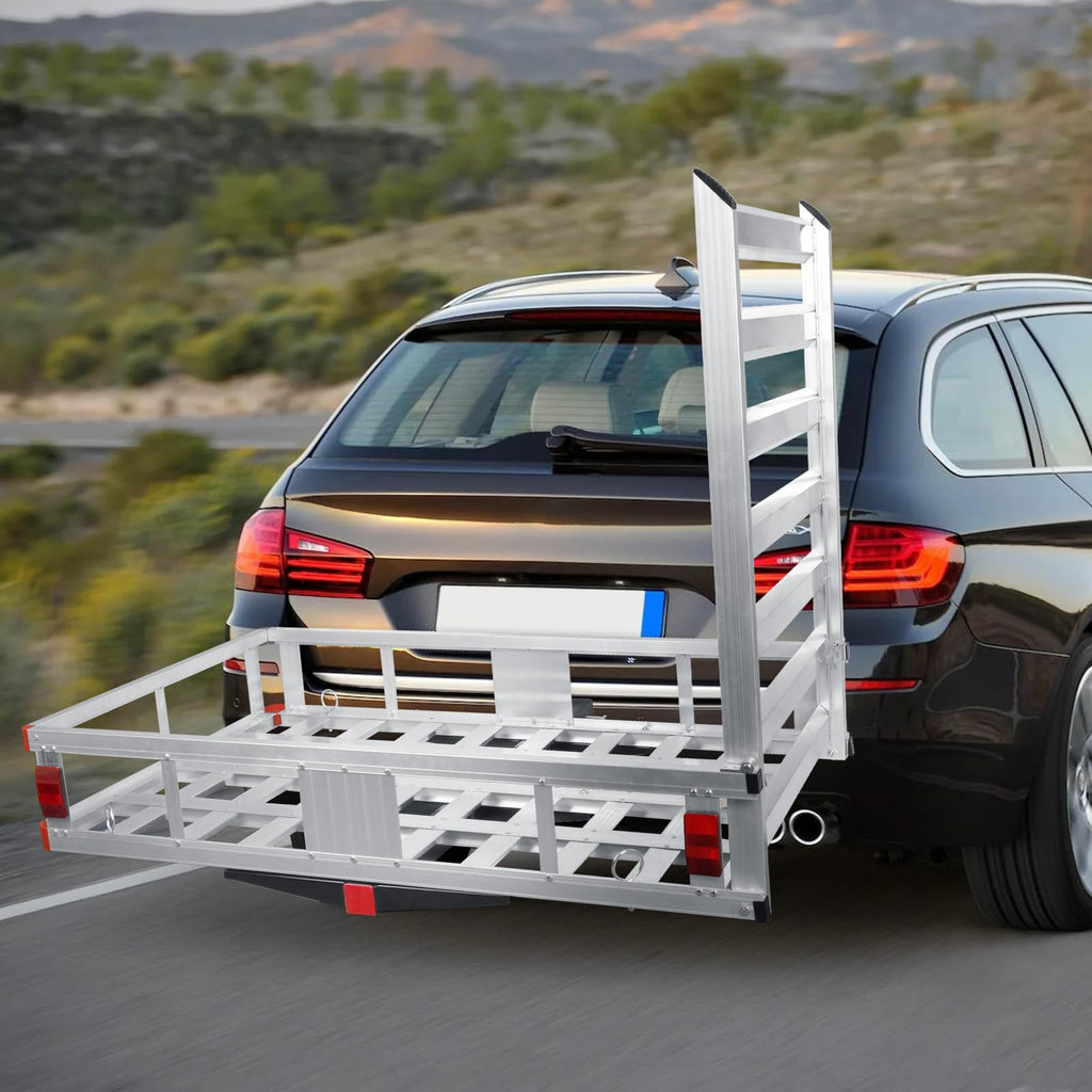 Aluminum Hitch Cargo Carrier with Ramp V818