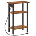 Narrow 3-Tier Side Table with Charging Station X288270