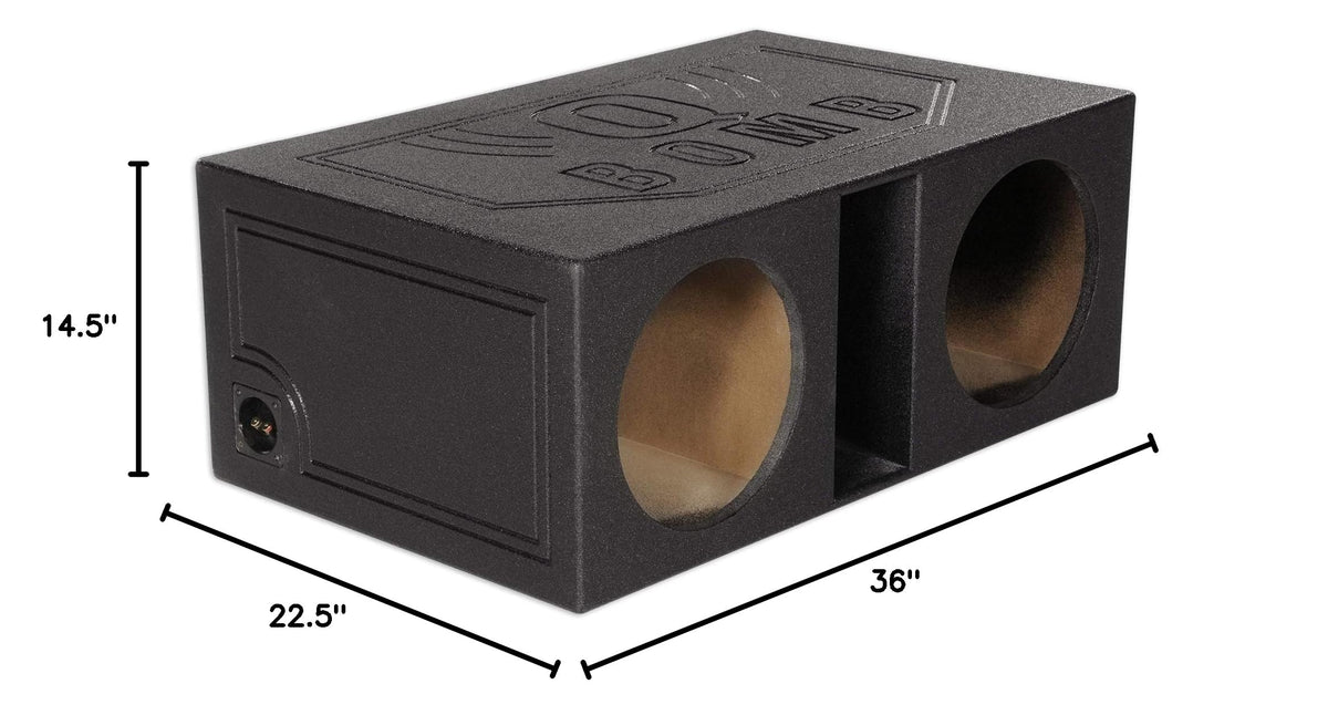Dual 12" Vented Subwoofer Box Enclosure Y90558