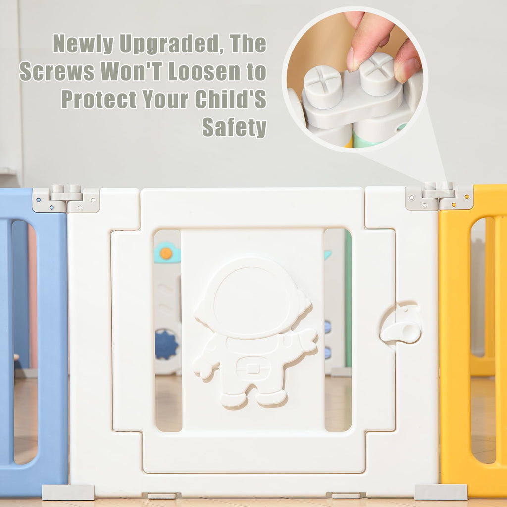 Foldable 14 Panels Baby Playpen D70625