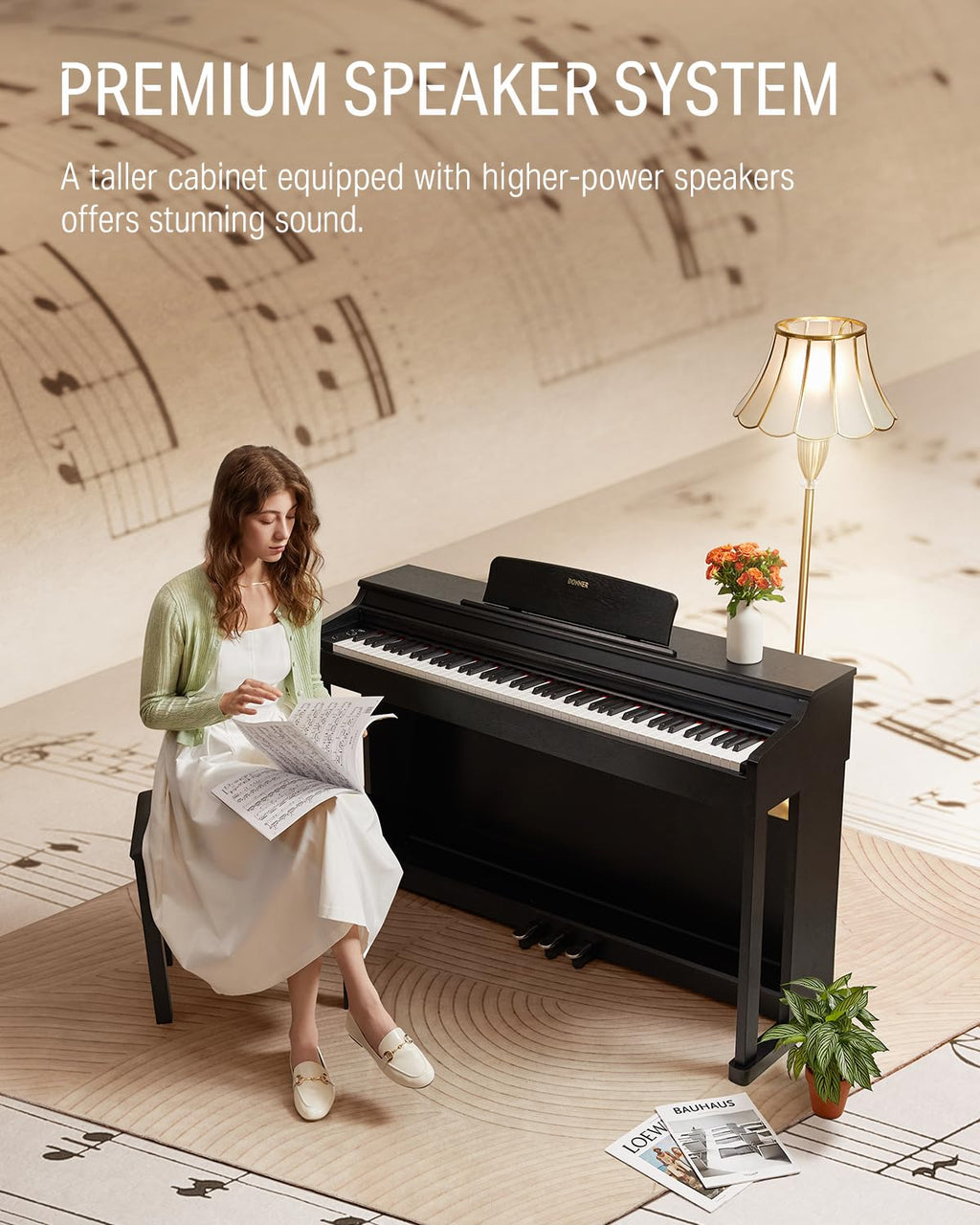 88-Key Weighted Action Digital Piano with Storage Bench M812108