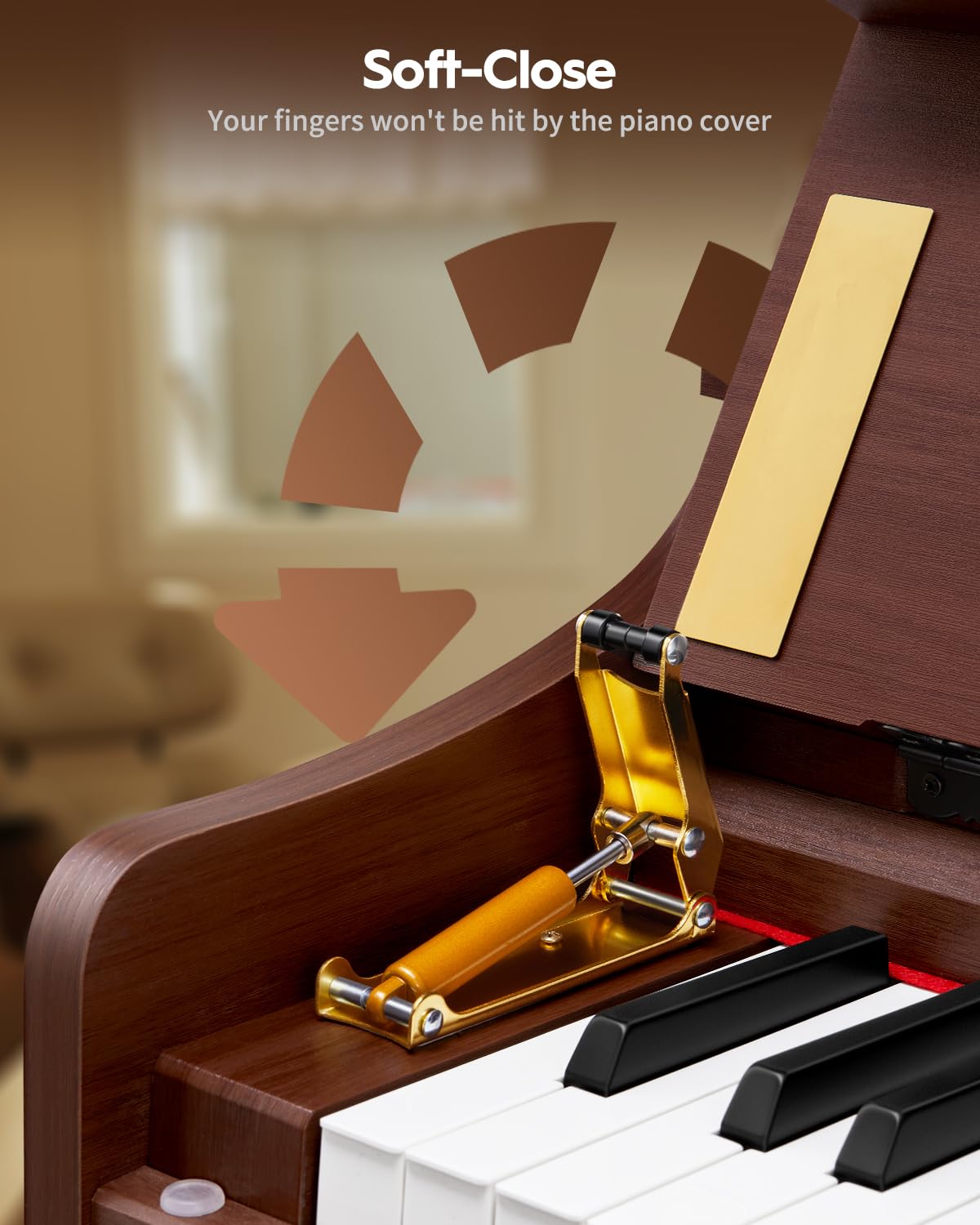 88 Keys Hammer-Action Fully Weighted Digital Piano with Furniture Stand Q2366