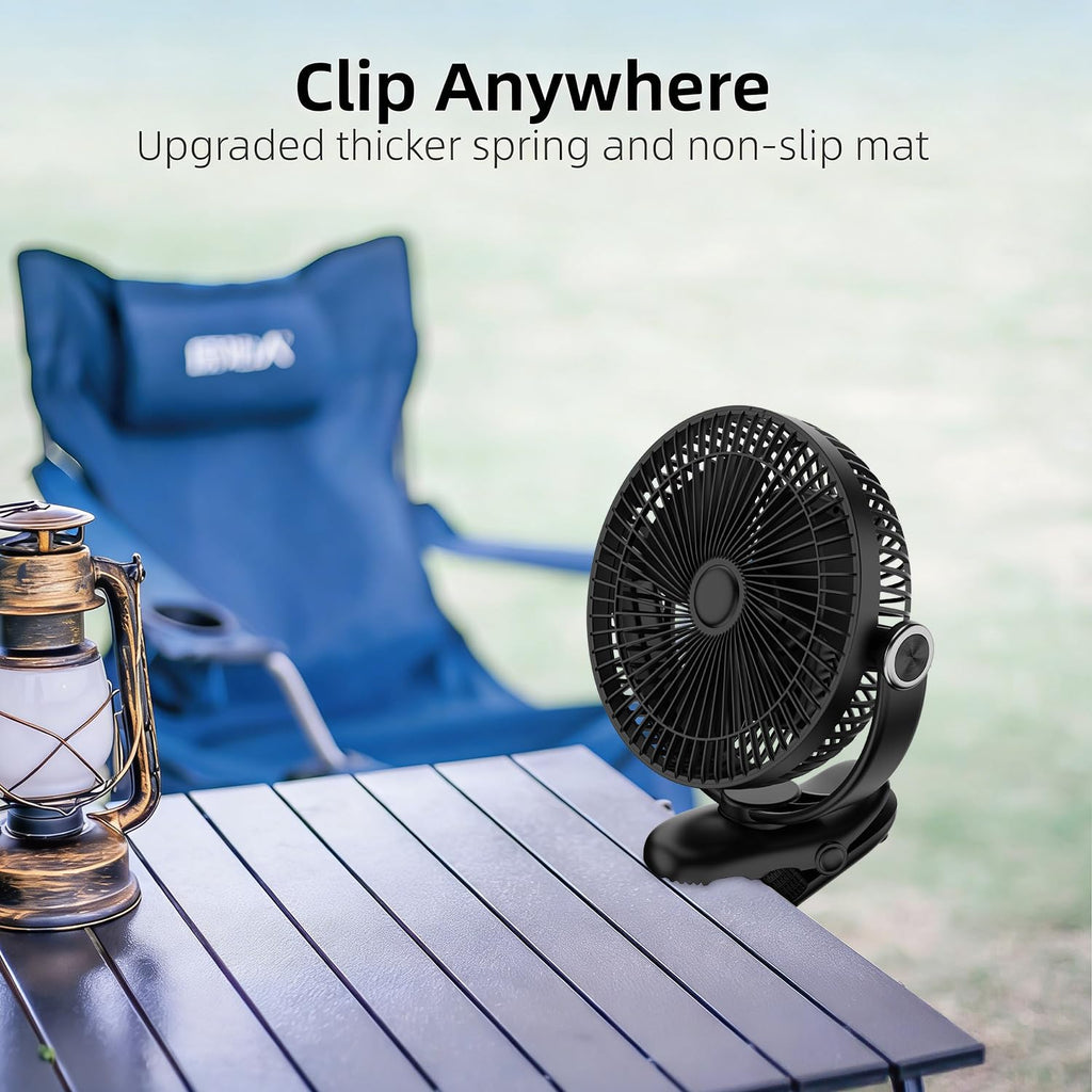 10000mAh 8-Inch Rechargeable Clip on Fan Z3921