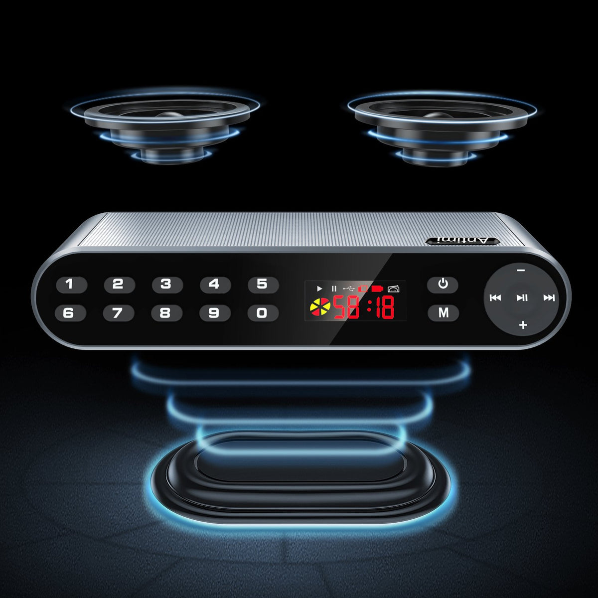 Portable Bluetooth FM Radio MP3 Player Wireless Speaker U6331