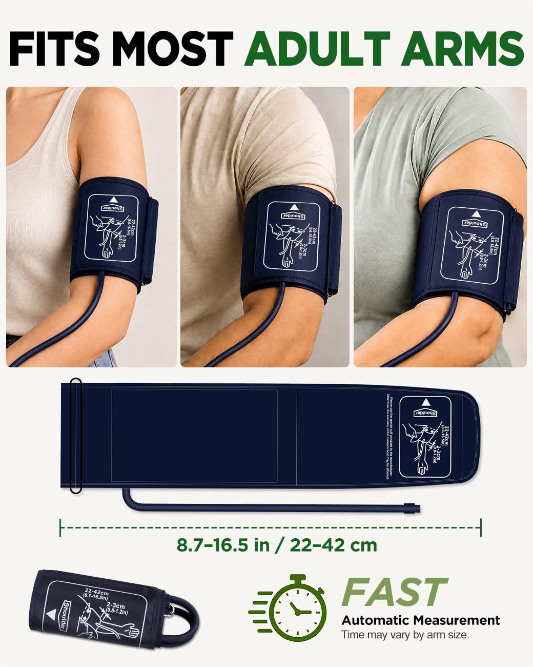 Upper Arm Blood Pressure Monitor with Large Cuff C520