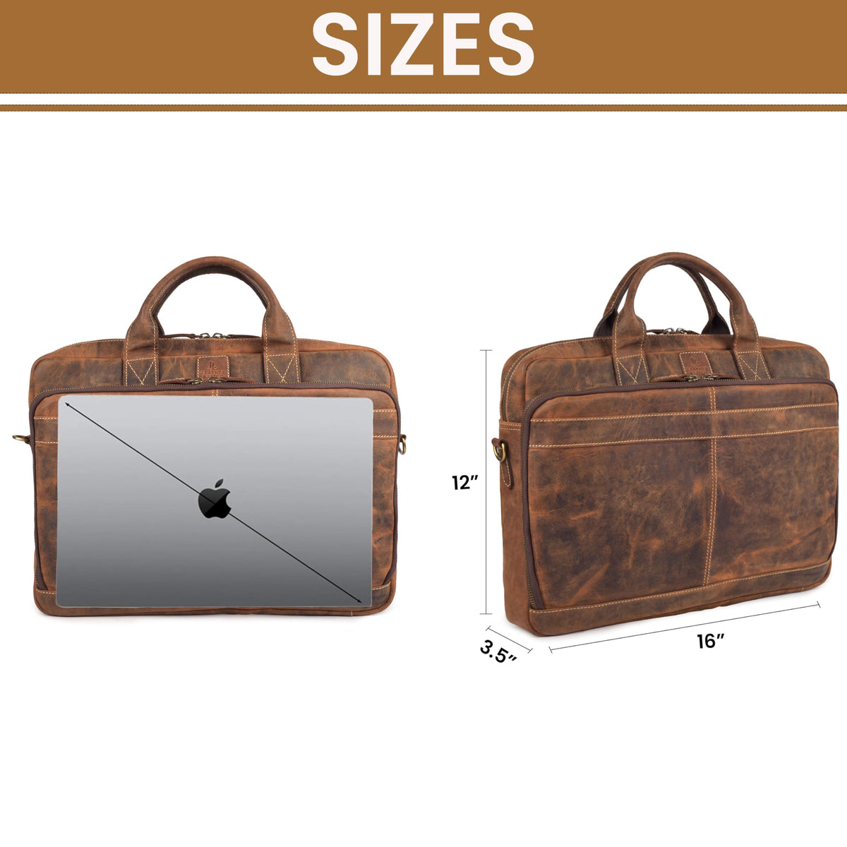 Full Grain Leather Messenger Bag G62992