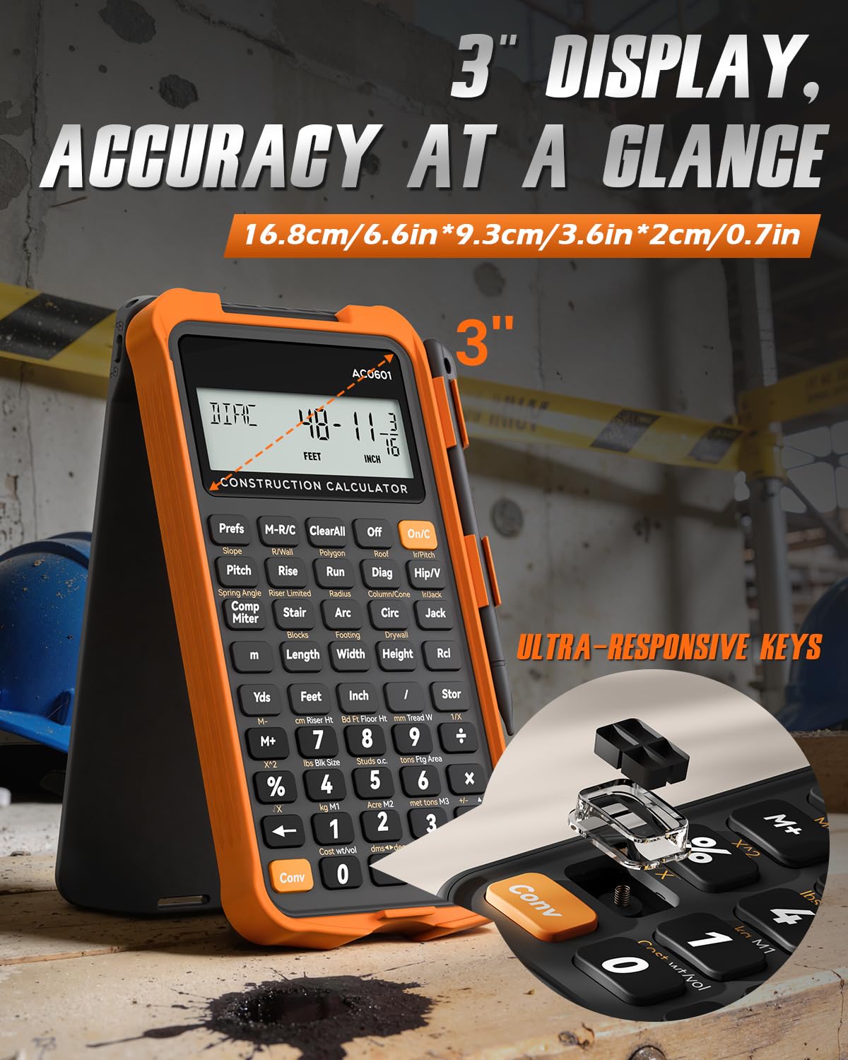 Construction Calculator with Writing Tablet P99343