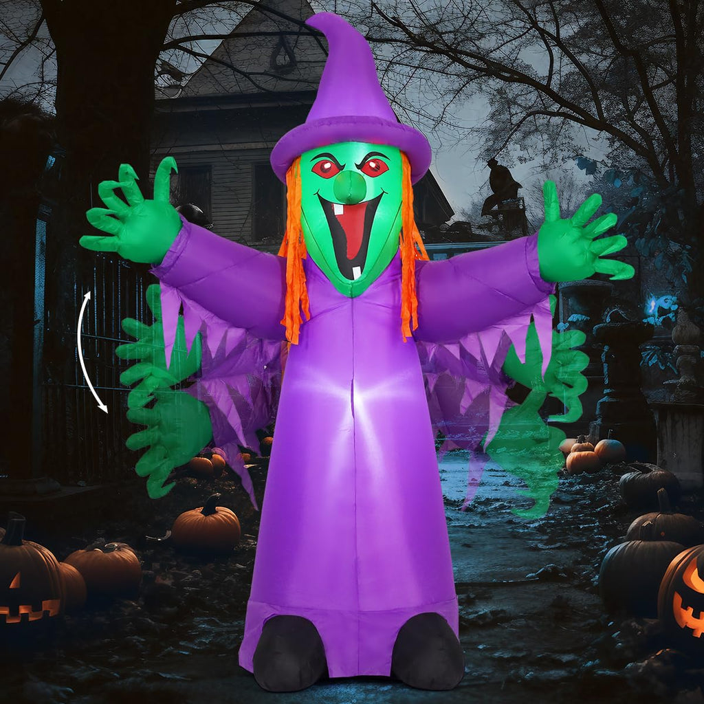 8FT Purple Halloween Inflatables with LEDs R9493