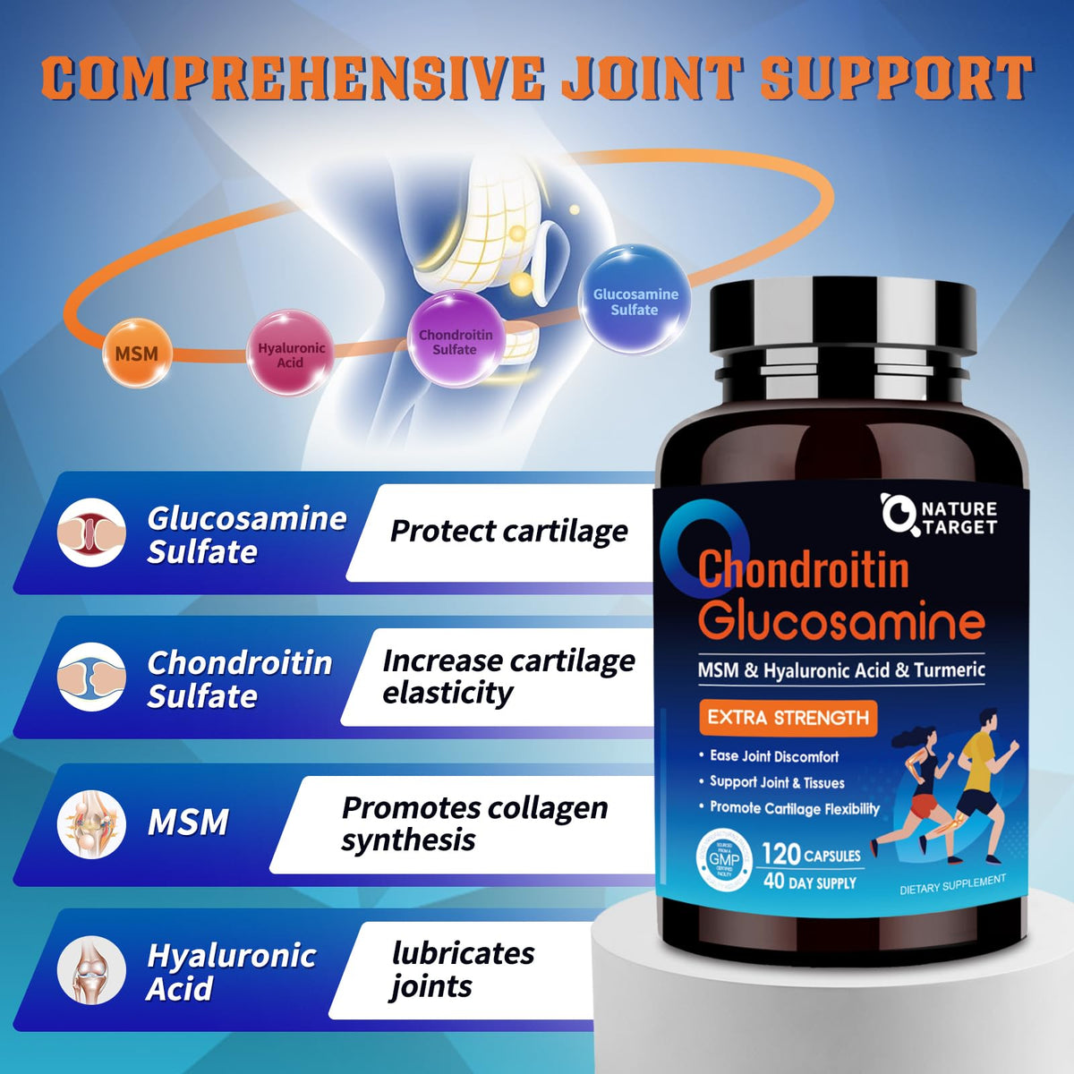 Probiotics with Glucosamine Chondroitin MSM Joint Support Supplement Z99042
