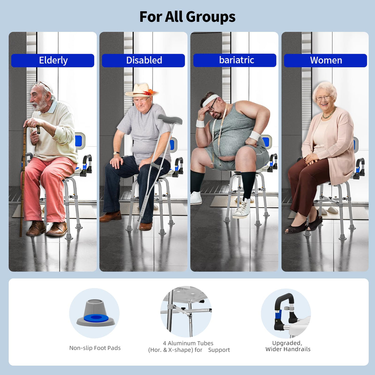 Heavy Duty Swivel Shower Chair I143