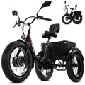 Folding Electric Tricycle for Adults, 20"x4" Fat Tire, Peak 500W 36V13Ah U1674