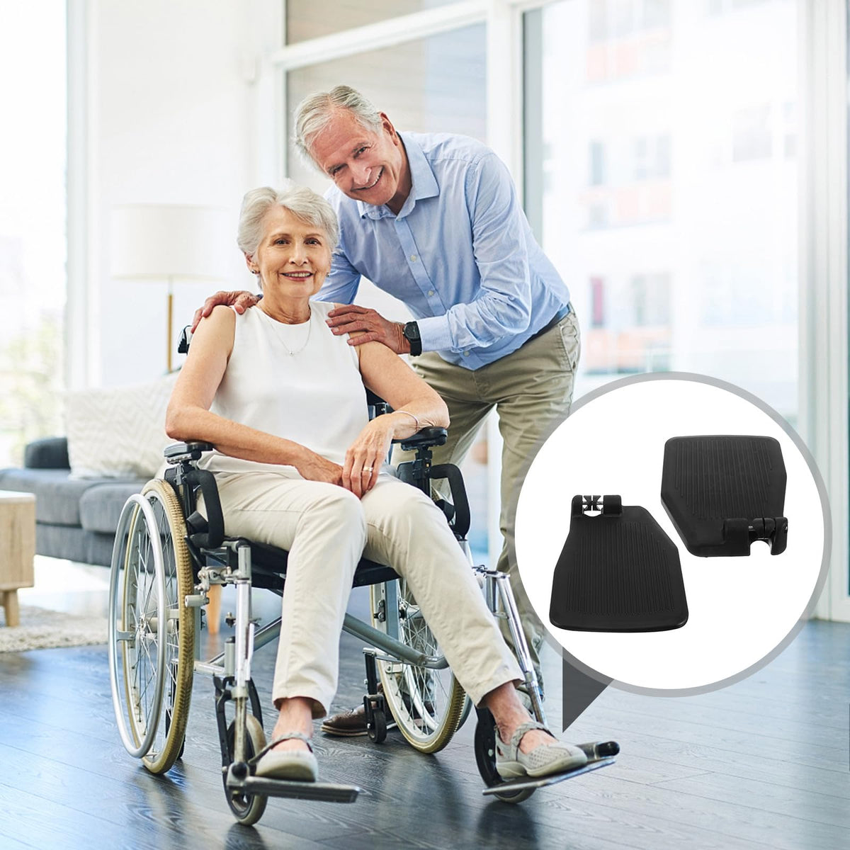 Heavy Duty Plastic Wheelchair Footrests O5627