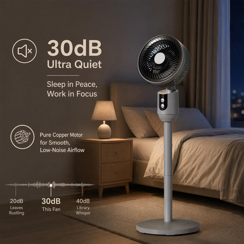 Super Quiet Adjustable Pedestal Fan D830