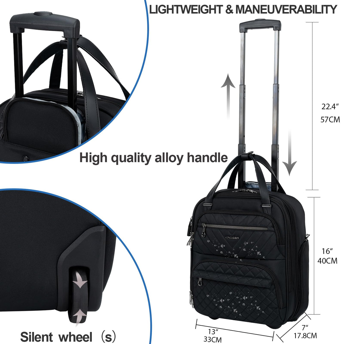 16-inch Underseater Lightweight Suitcase L7433