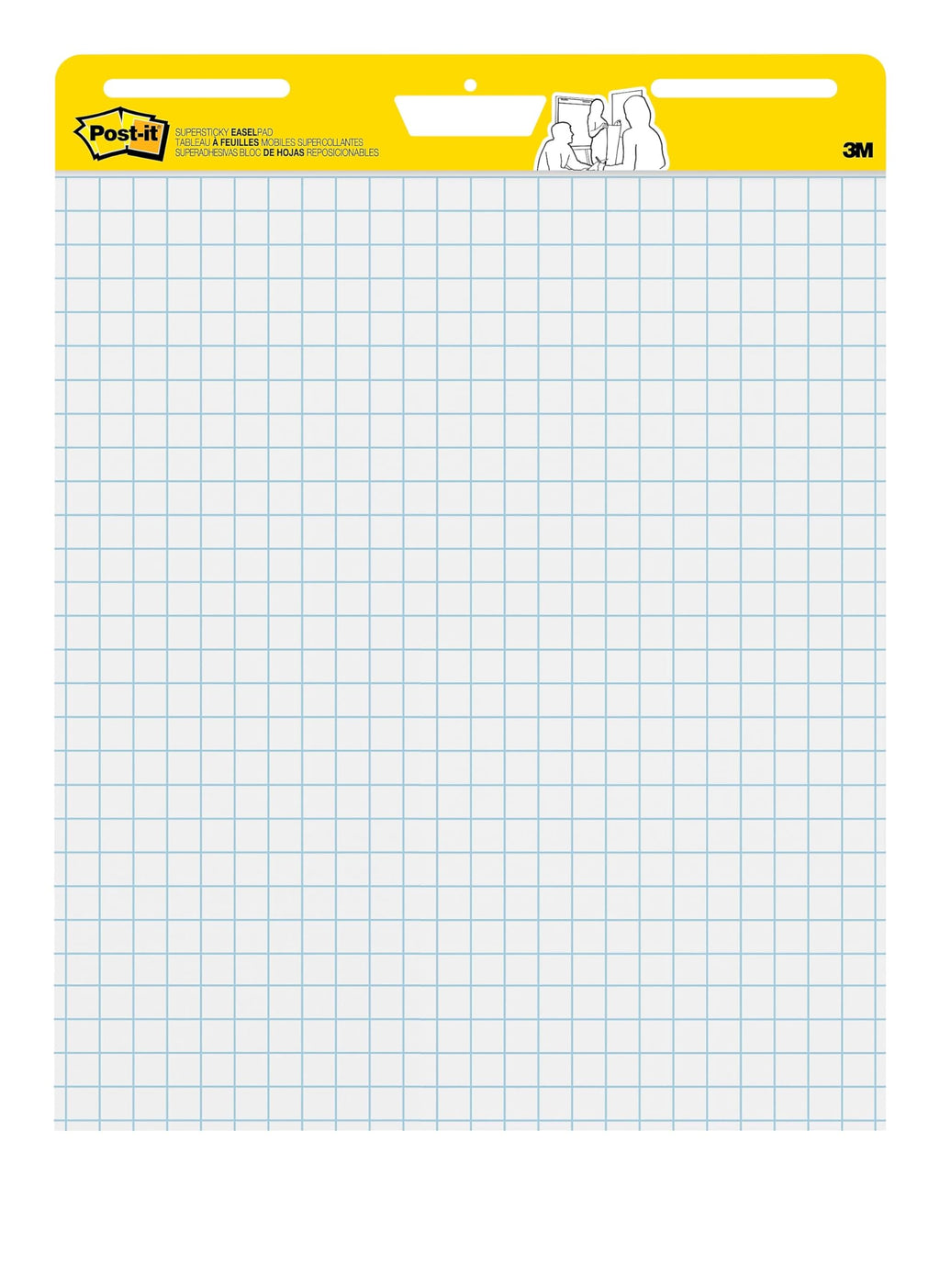 Super Sticky Easel Pad 25-Inch x 30-Inch White with Grid 30 Sheets/Pad N958