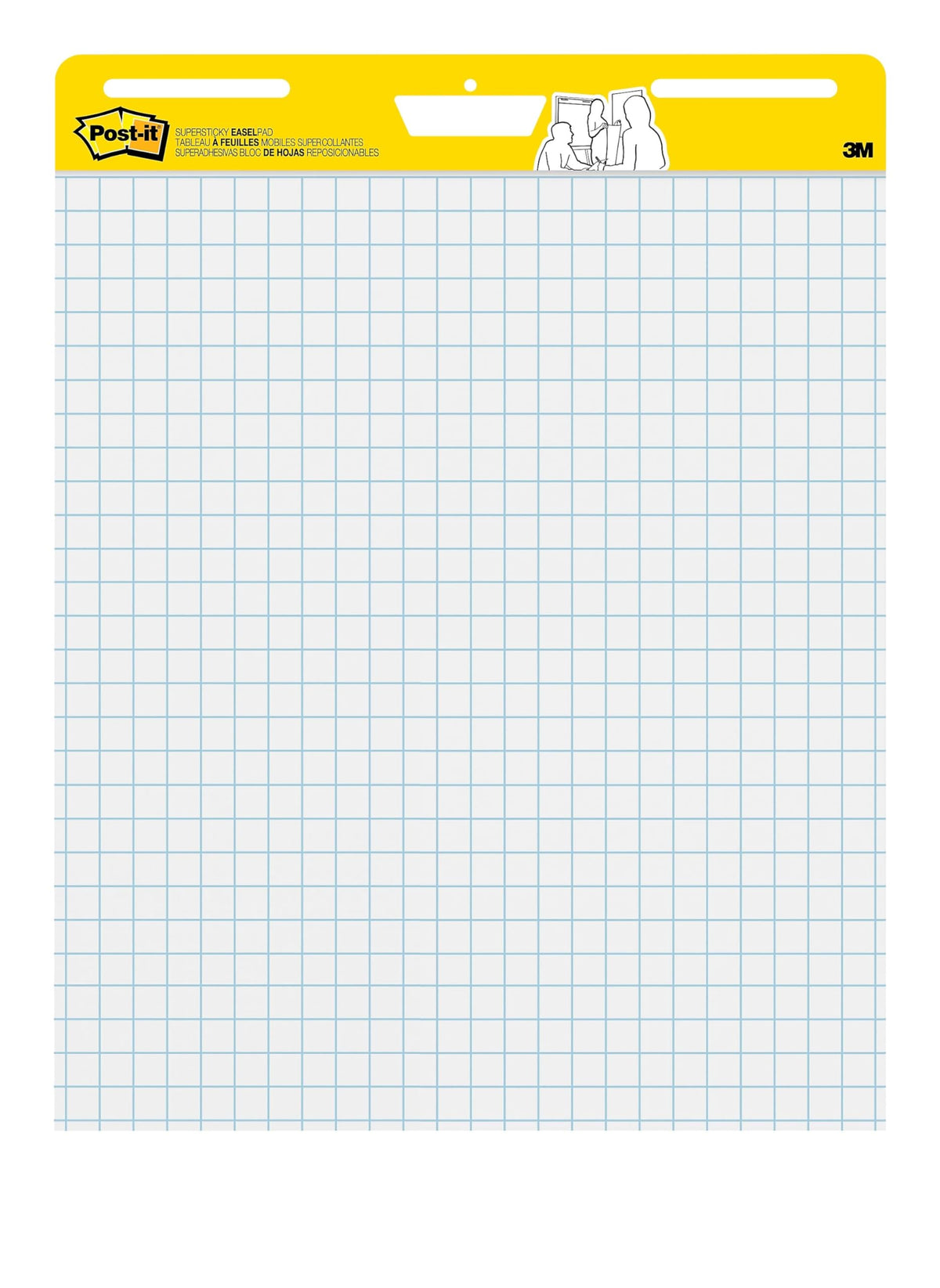 Super Sticky Easel Pad 25-Inch x 30-Inch White with Grid 30 Sheets/Pad N958