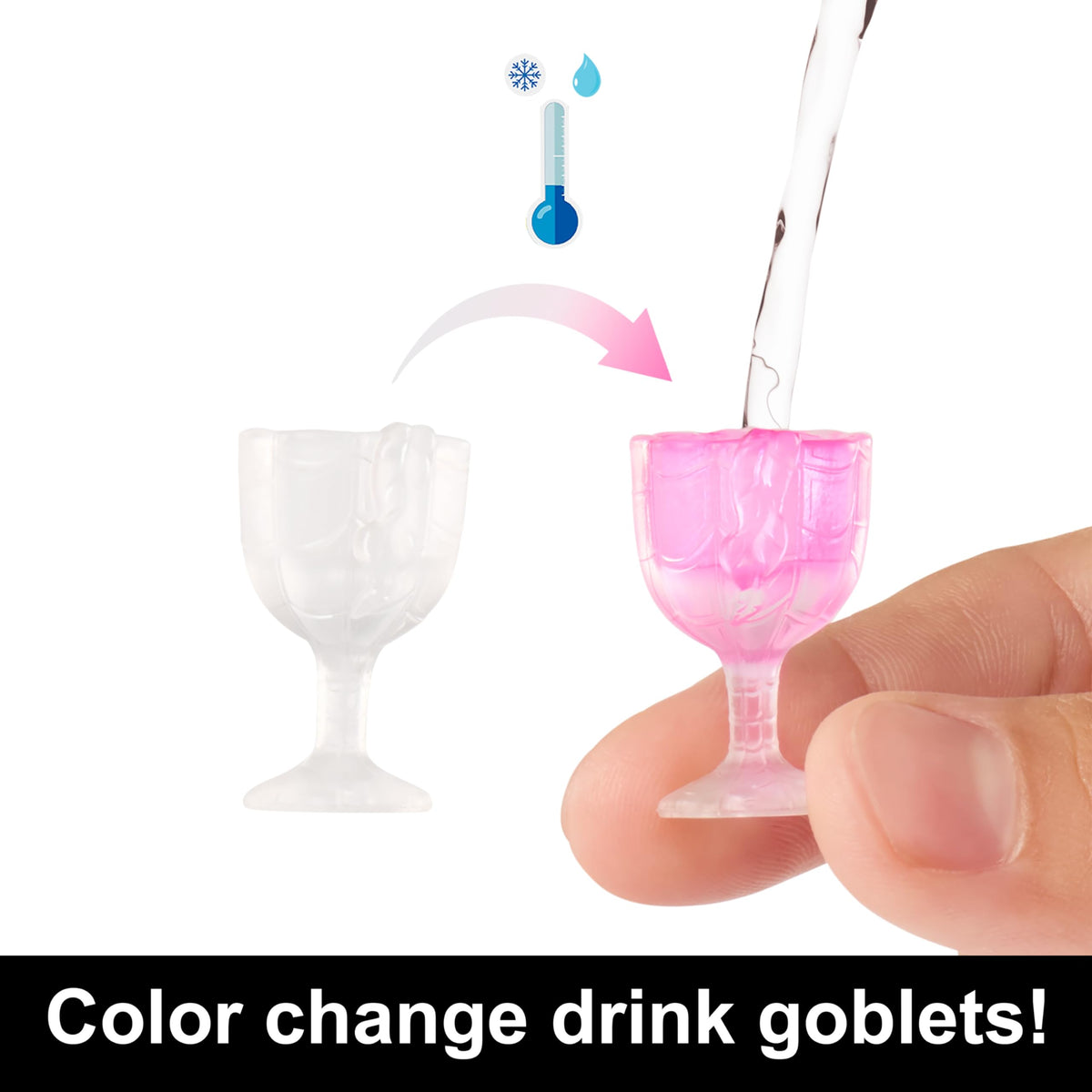 Doll & Playset with Food Accessories & Color-Change Drinks W558