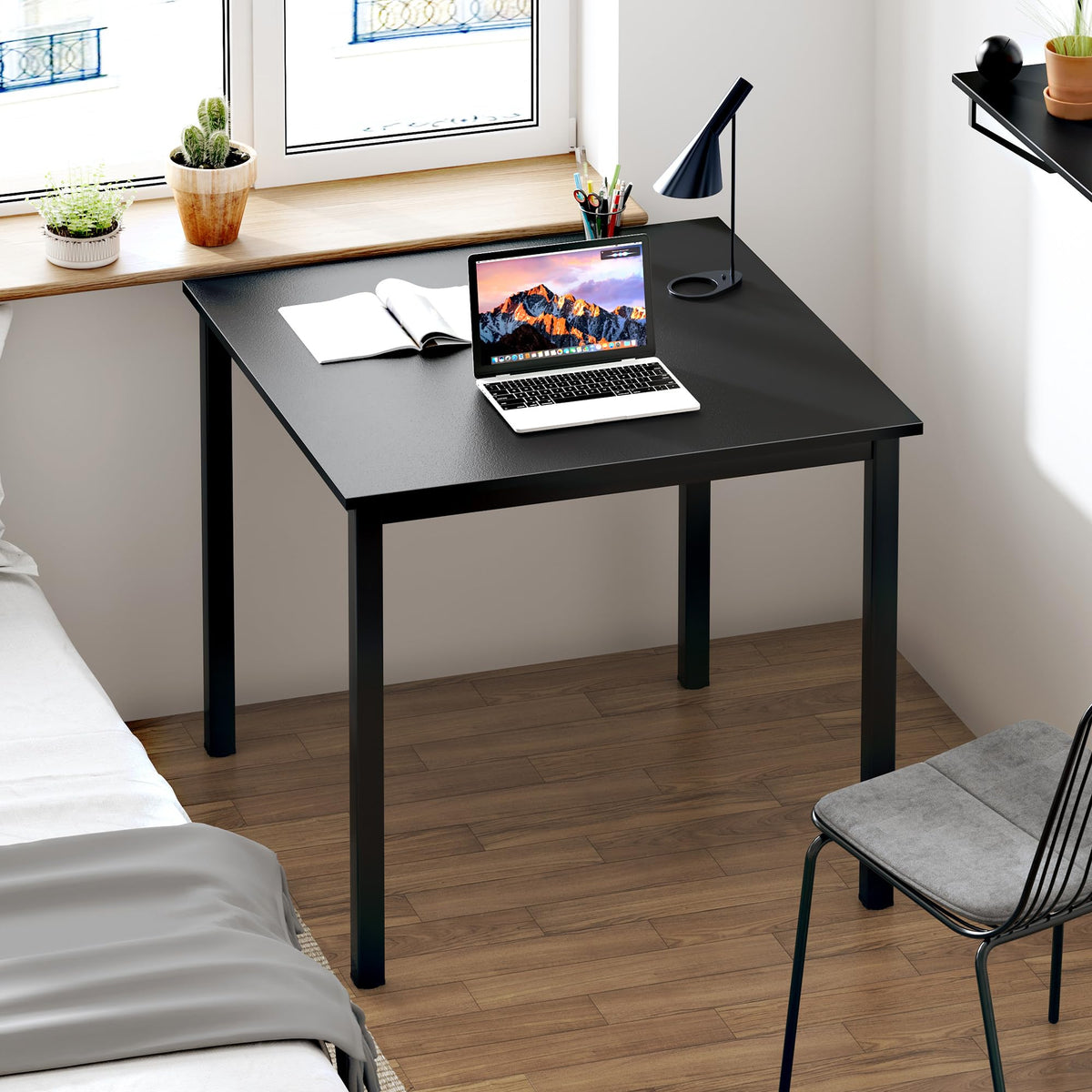 Small Square Dining Table 31.5inch Black E7944