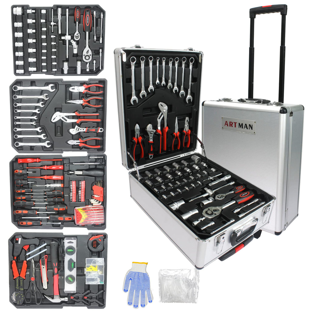 899-Piece Household Tool Set with Rolling Case V646