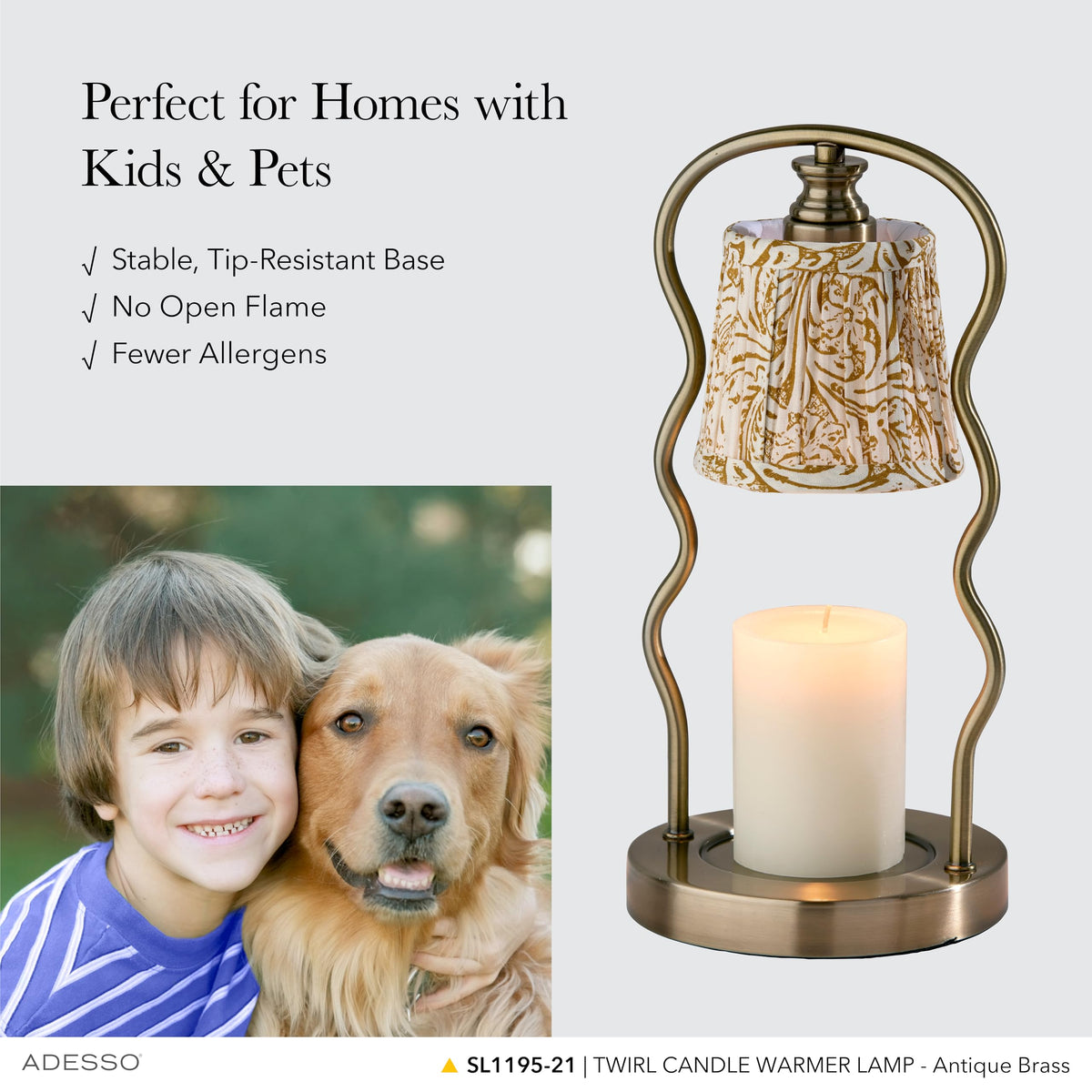 Flameless Candle Warmer Lamp with Adjustable Timer & Dimmable Light B887