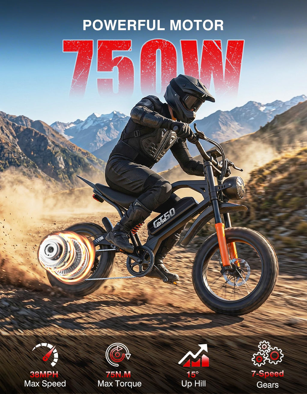 5500W Electric Dirt Bike with 48V 30AH Battery Z51788
