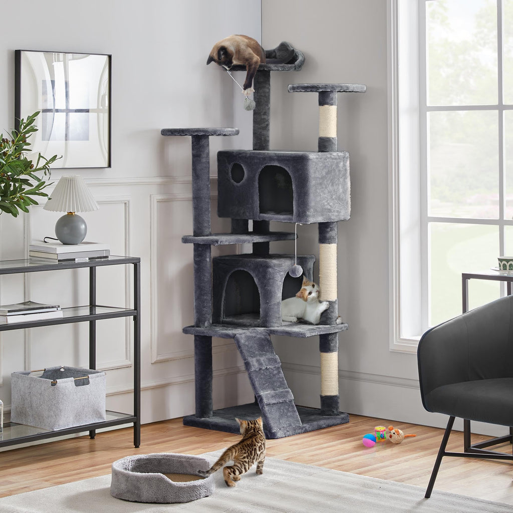 70in Multi-Level Cat Tree with Sisal Scratching Posts B672404